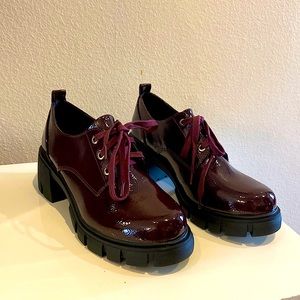 SODA Burgundy Boot Heels